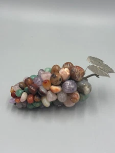 Antique 20th Century Chinese Marble Stone Grape Cluster 6 3/4'' - Picture 1 of 10