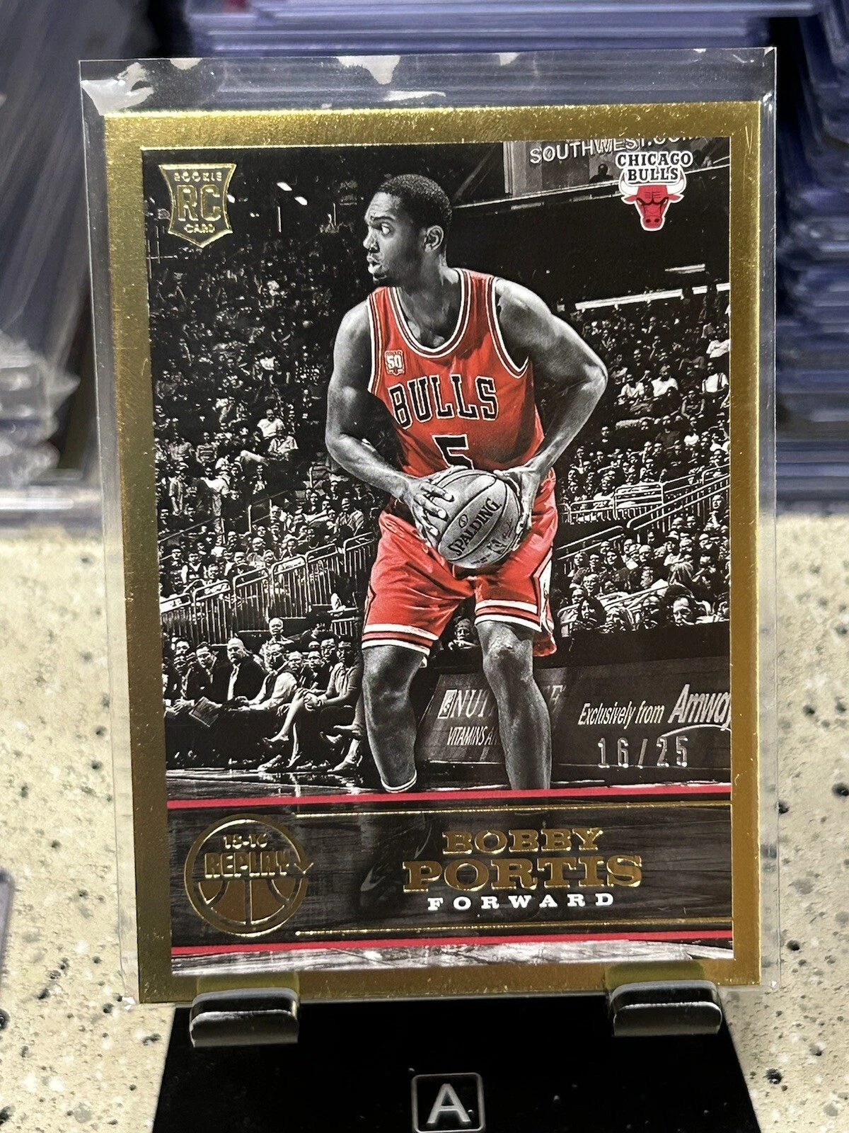 2015-16 Panini Replay Gold #14 Bobby Portis 16/25 SSP Bulls