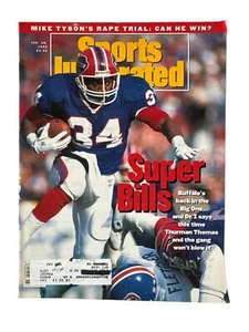SPORTS ILLUSTRATED Jan 20, 1992 Mike Tyson Buffalo Bills Thurman Thomas Cover EX - Imagen 1 de 3