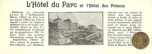CHATEL-GUYON ( 63 ) HOTEL DU PARC / HOTEL DES PRINCES / PETIT ADP 1925 - Picture 1 of 1