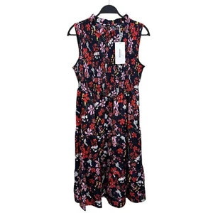 BloomChic Womens Size 10 Floral Smocked Bodice Sleeveless Midi Dress NWT - Picture 1 of 11