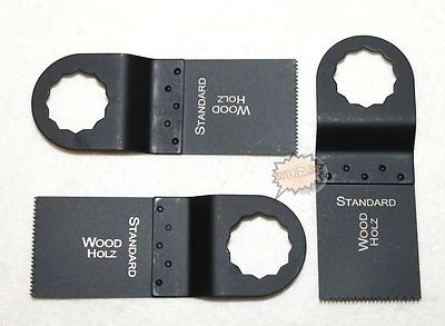 MARKENLOS 3 tlg Holzsägeblatt Set 34mm für Fein Supercut Festool Venturo Würth EMS DMS