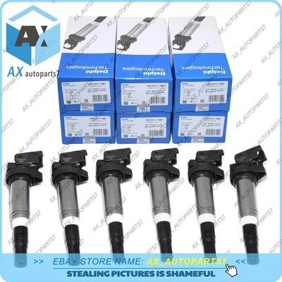 6PCS Ignition Coils For BMW Models Replace Delphi Coils 0221504470 GN10571 - Image 1 of 4