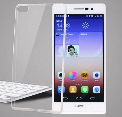 Custodia In Gel TPU Sottile Ultra-Sottile 0,3mm Trasparente Per Huawei P8 - Immagine 1 di 4