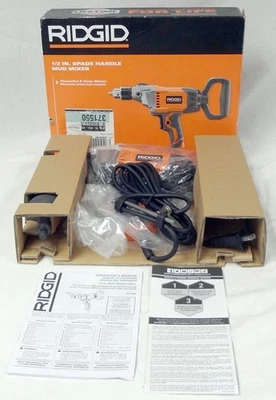 RIDGID R7122 1/2" Spade Handle Mud Mixer Corded Power Tool New w/ Open Box! - Image 1 of 4
