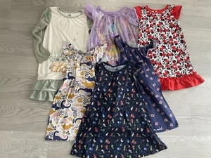 Set of 6 Disney Parks & Old Navy Girls Nightgowns Small & 6T - Grogu Minnie - Picture 1 of 7
