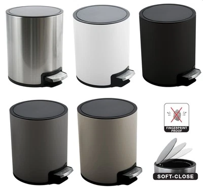 spirella Kosmetikeimer Tretmülleimer Treteimer Abfalleimer Softclose Bad 3L 5L - Bild 1 von 2