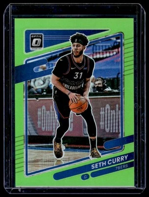 2021-22 Donruss Optic Seth Curry Lime Green 91 Philadelphia 76ers #/149 - Image 1 of 2