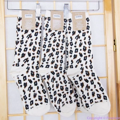 Tres pares: NUEVOS calcetines pantalón Madewell Animal, crema antigua, talla única Foto 1 de 4