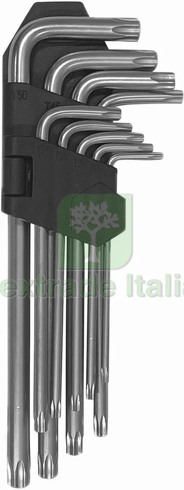 1PZ SERIE CHIAVI MASCHIO TORX LUNGHE CON FORO PZ. 9: - Immagine 1 di 1