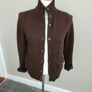 Lauren Ralph Lauren braun Tasche Damen Strick Knopf Cardigan Pullover MP - Bild 1 von 4