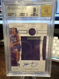 2022 Panini National Treasures Rookie Patch Autograph Keegan Murray /99 BGS 9/10 - Bild 1 von 5