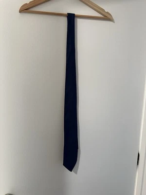 Corbata de seda Ralph Lauren etiqueta púrpura azul liso hecha en Italia nueva con etiquetas Foto 1 de 4