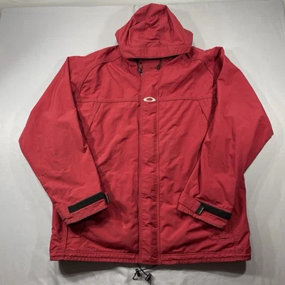 Chaqueta Oakley Software De Colección Para Hombre Talla XXL Roja Centro O Gorpcore Techwear Y2K Foto 1 de 4