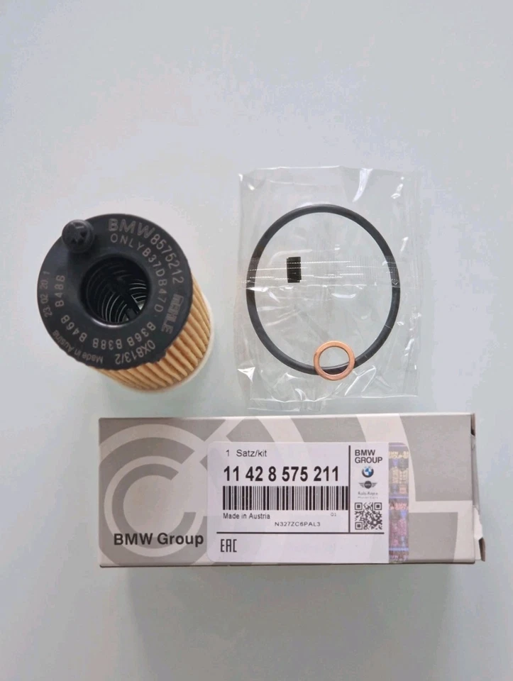 Genuine BMW Oil Filter 11428575211 F20/F30/F32/F36/F10/F15/G01/G30/G31 - Image 1 of 2