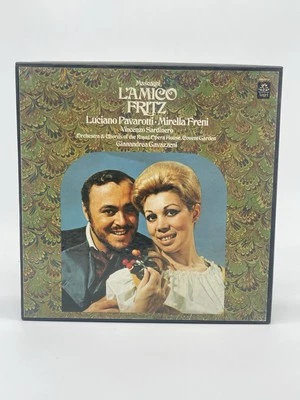 MASCAGNI L'AMICO FRITZ PAVAROTTI FRENI 2-LP BOX SET VG+ VINYL + BOOK ANGEL - Image 1 of 3