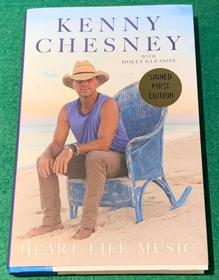 Heart Life Music by Kenny Chesney SIGNED 1st/1st HC DJ 2025 Memoir Country Music - Image 1 of 4