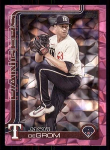 Jacob deGrom 2025 Topps #208 Lámina Diamante Rosa Texas Rangers - Imagen 1 de 2