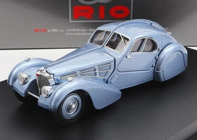 MODELLINO AUTO STATICO RIO BUGATTI TYPE 57 SC ATLANTIC 1936 BLU SCALA 1/43 - Immagine 1 di 4
