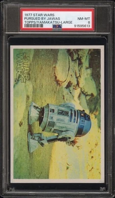 1977 Star Wars Topps Yamakatsu Large Card Pursued By Jawas PSA 8 NM-MT - Image 1 of 2