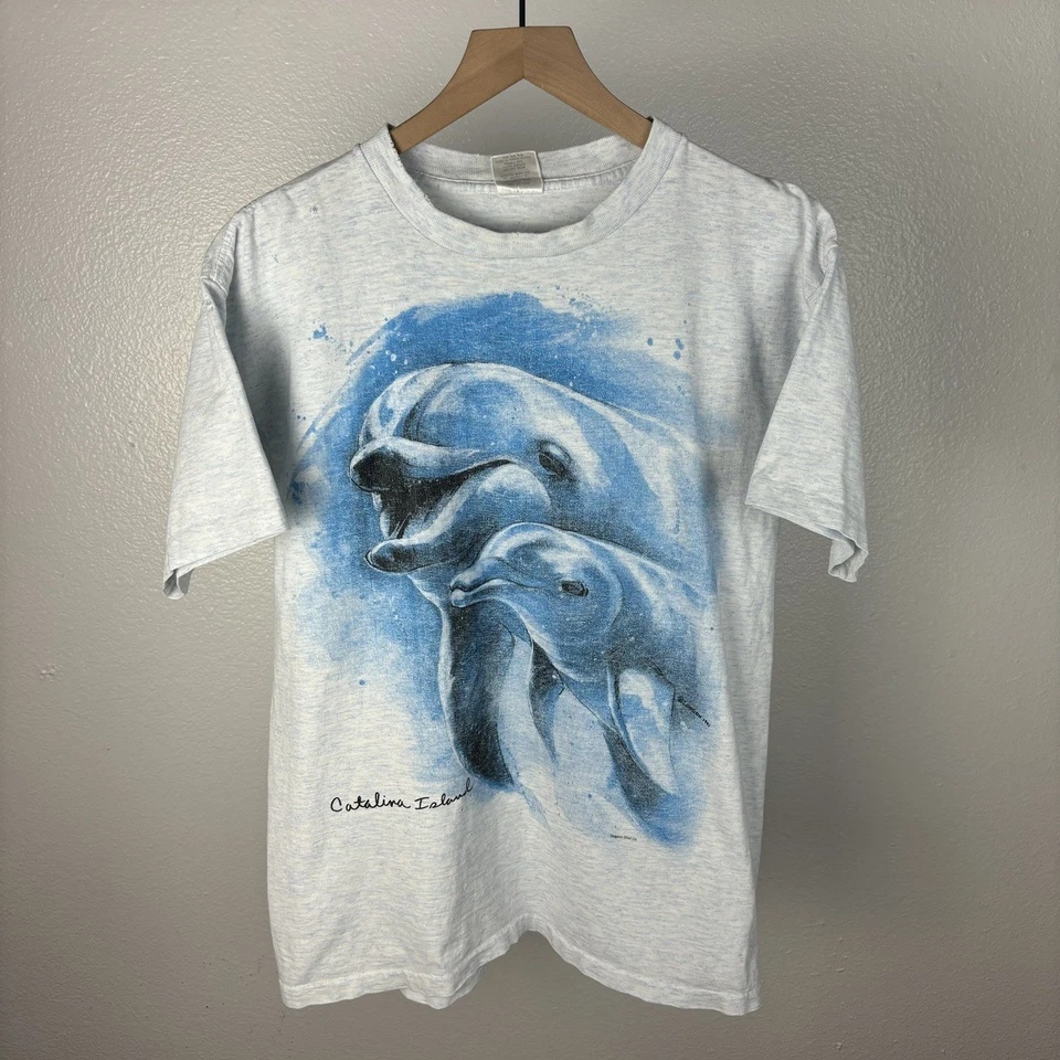 Camiseta De Colección Años 90 Dolphin Shirt Company Puntada Única 1991 Talla Mediana Foto 1 de 4