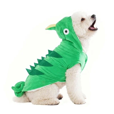 Chameleon Dog Costume for Halloween,Winter Fleece Pet Cat Coat Jacket for Sma... - Image 1 of 4