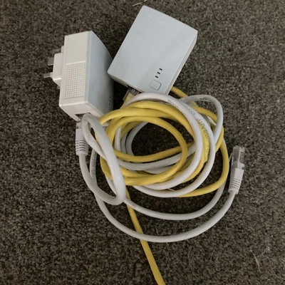 TP-Link TL-PA411KIT AV500 Nano Powerline Homeplug Adapters + Ethernet Cables - Image 1 of 2