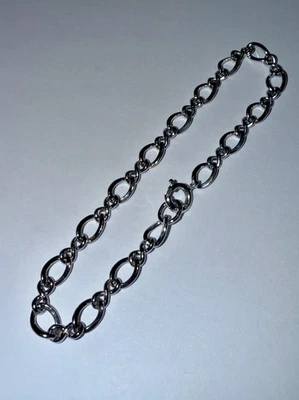 ESTATE Solid Sterling Silver 5mm Chain Link Bracelet 7.25” - Image 1 of 3