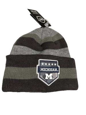 Gorro de invierno University of Michigan Wolverines gris adulto OHT militar Foto 1 de 4