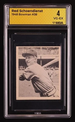 1948 Bowman: # 38 Red Schoendienst MBA 4 VG-EX - Image 1 of 4