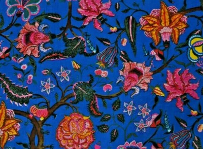 Tela de algodón indio estampado de bloques costura suelta artesanía para correr por 5 yardas floral Foto 1 de 4