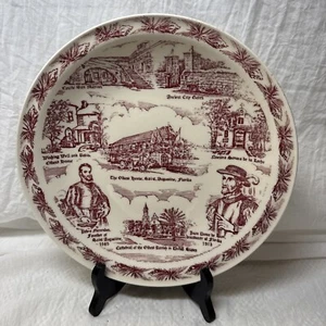 Vernon Kilns State Plate ~ 10 1/2" ~ Red - Picture 1 of 7