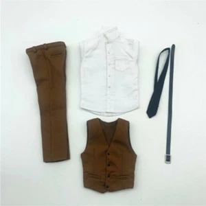 1/6 Camisa Marrón Chaleco Pantalones Conjunto Ropa Conjunto Ajuste 12" Hombre HT Figura de Acción Muñeca - Imagen 1 de 6