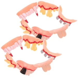 12 Pezzi Giocattoli Halloween Foto Props Decorazione Denti Denti Finti - Foto 1 di 12