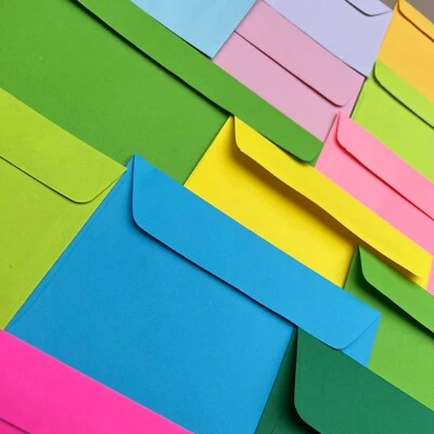 POP COLOURED ENVELOPES C6 DL Wedding Greeting Cards, color stationery - image 1 of 4