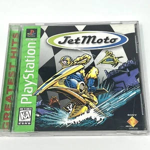 Jet Moto (Sony PlayStation 1, 1997) PS1 Grandes Éxitos Videojuego Completo En Caja Original  - Imagen 1 de 7