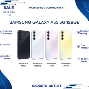 Samsung Galaxy A55 5G 128GB / 256GB 8GB RAM Unlocked Dual Sim Brand New - Picture 1 of 36