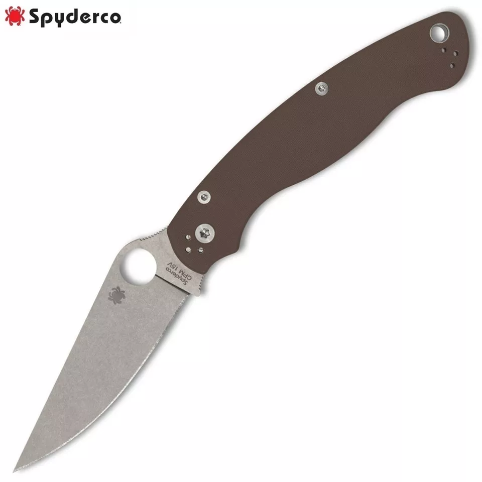 Spyderco Military 2 Sprint Run Brown G10 Folding Knife 4.0in CPM 15V Blade