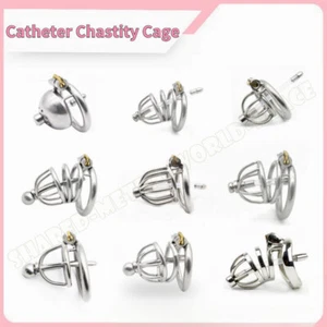 Metal Small Lock Cage Male Chastity Urethra Ring Binding Devices Restrain - Picture 1 of 51