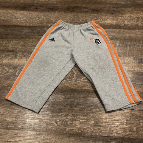 adidas Detroit Tigers Pants 3T Toddler Girls Gray Heart Baseball MLB Cover