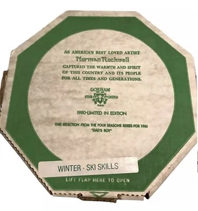 Norman Rockwell GORHAM China 1980 LMT ED Winter Ski 1961 Collectible Plate - Picture 1 of 4