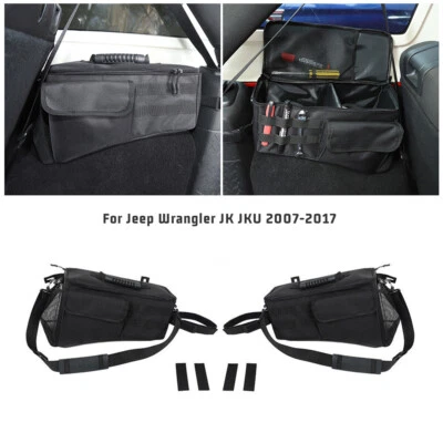 Bolsa de almacenamiento organizadora negra para Jeep Wrangler JK 2007-2017 2 piezas maletero trasero Foto 1 de 4