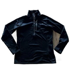 Patagonia Women’s R1 Regulator Polartec Fleece Pullover 1/4 Zip Black Out Size M - Picture 1 of 6