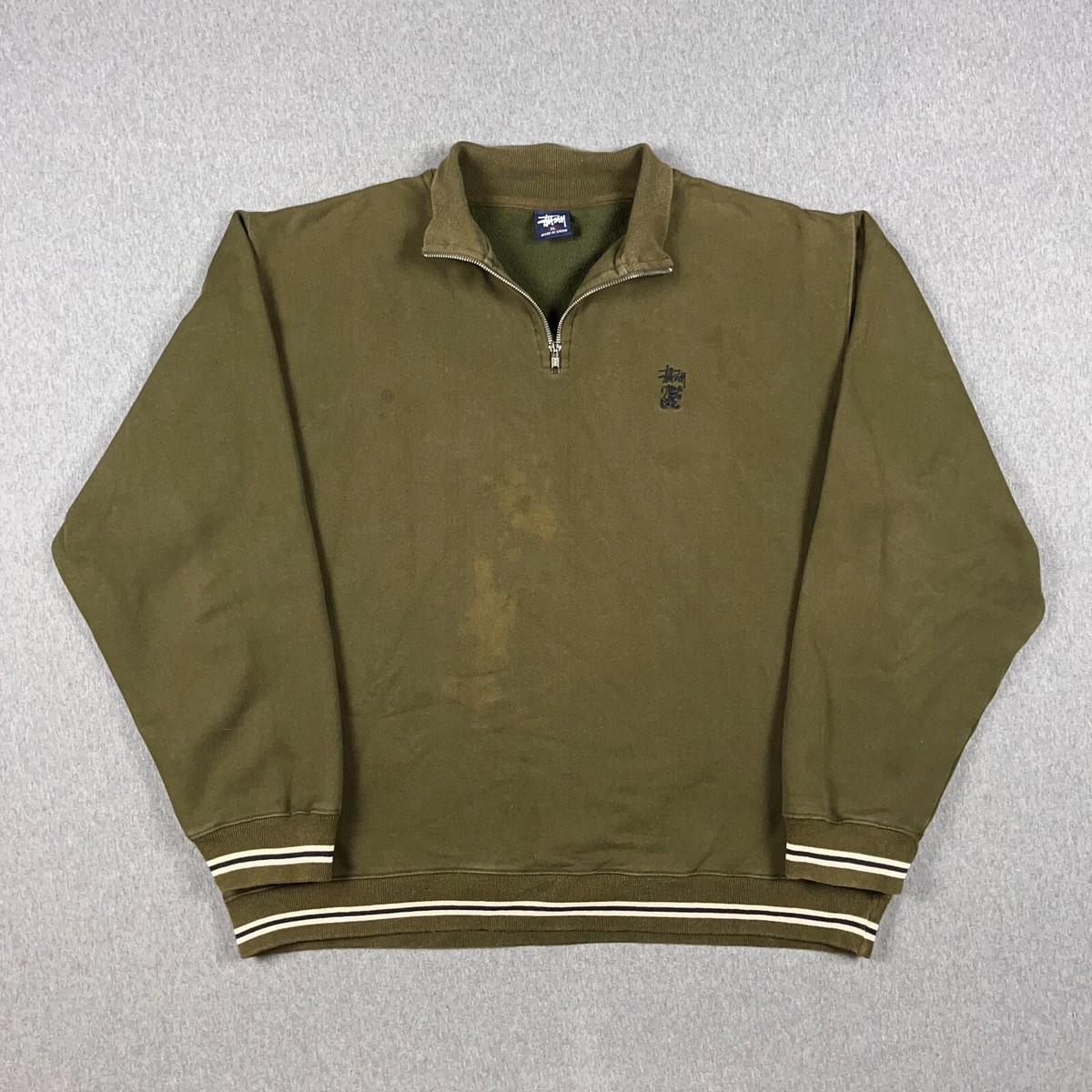 トップス STUSSY Big Thermal Zip Shirt Green $_12.JPG?set_id=880000500F