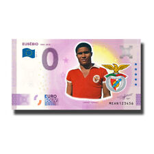0 Euro Souvenir Banknote Eusebio 1942 - 2014 Colour Portugal MEAN 2023-11 UNC
