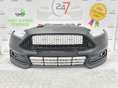FORD FOCUS MK3 ST 2015-2018 FRONT BUMPER COMPLETE OE + GRILLS NEW F1EB-17757-B   - Image 1 of 4