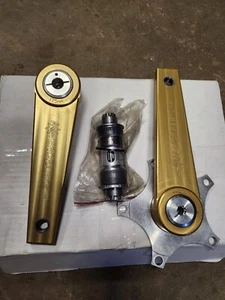 Powercranks Entrenamiento 175 mm Dorado Anodizado Billet Aluminio con BB & Husillo MTB Carretera - Imagen 1 de 4