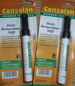 Doppelpack! Consolan Holz Retuschierstift in Eiche natur oder Macore Möbelstift - Bild 1 von 1