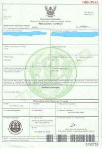 Certificat phytosanitaire 