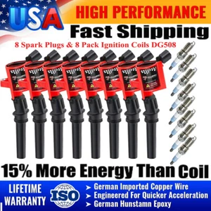 8 Ignition Coils Spark Plug Pack For Ford F150 F250 Lincoln 4.6/5.4L FD503 DG508 - Picture 1 of 12